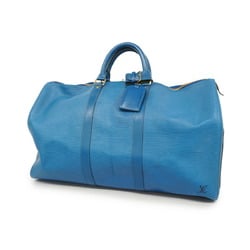 Louis Vuitton Boston Bag Epi Keepall 50 M42965 Toledo Blue Men's Women's