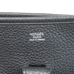 Hermes Shoulder Bag Evelyn 3GM Taurillon Clemence Black O Stamp Ladies