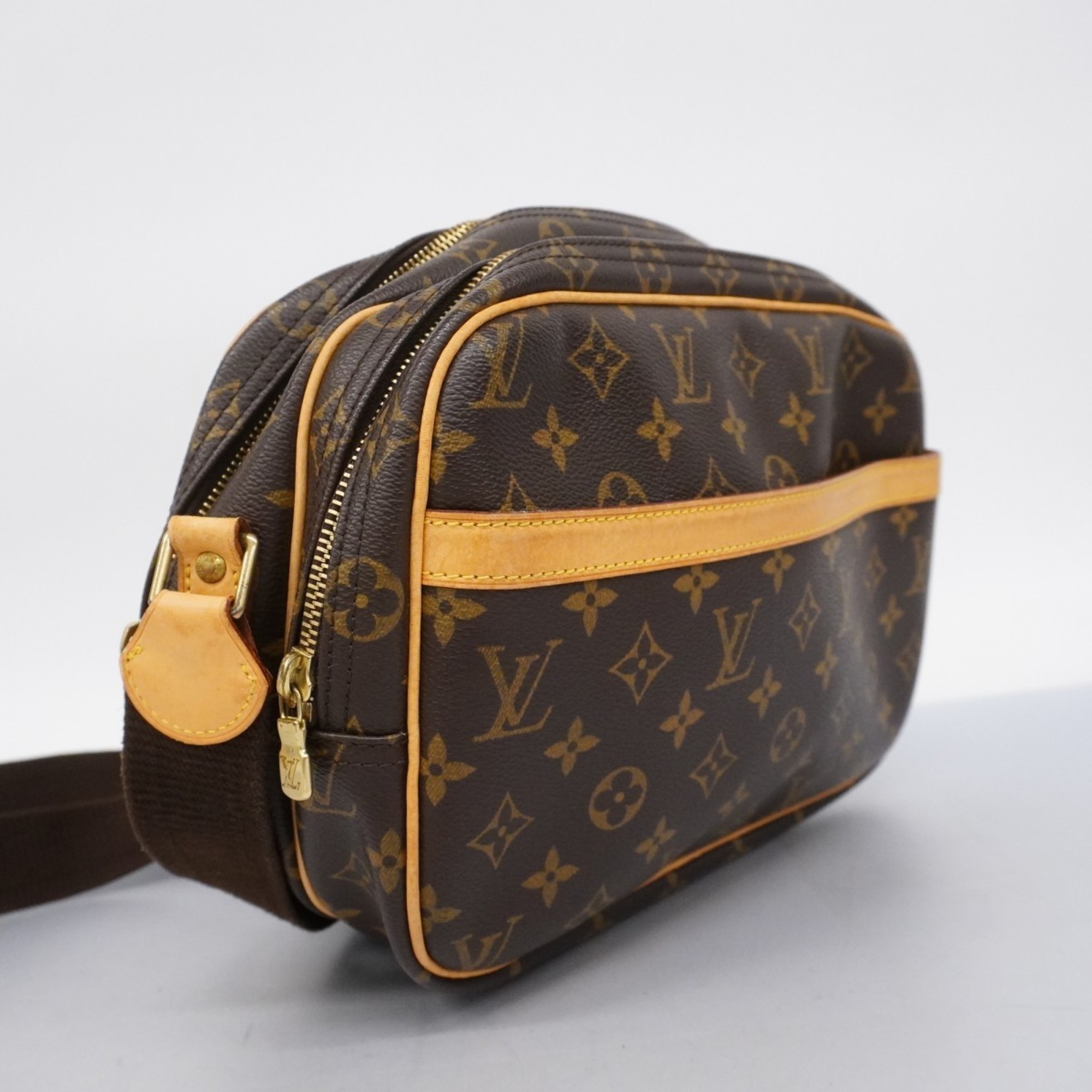 Louis Vuitton Shoulder Bag Monogram Reporter PM M45254 Brown Ladies