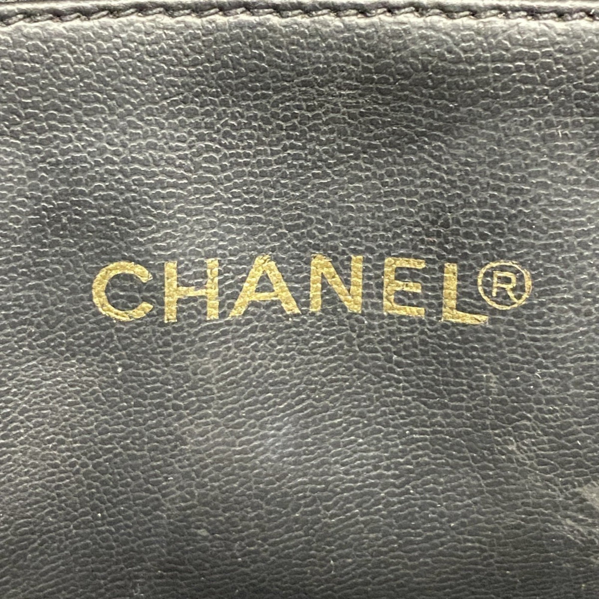 Chanel Shoulder Bag Matelasse Lambskin Black Ladies