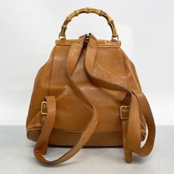 Gucci Backpack/Daypack Bamboo 003 2058 0016 Leather Camel Women's