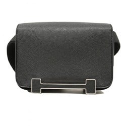 Hermes Shoulder Bag Geta Chevre Mysore Black U Stamp Ladies