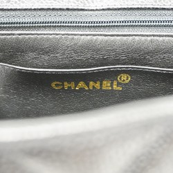 Chanel Shoulder Bag Matelasse Decacoco Caviar Skin Black Women's