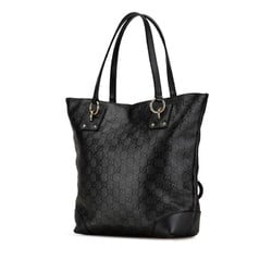 Gucci Guccissima Interlocking G Tote Bag 247237 Black Leather Women's GUCCI