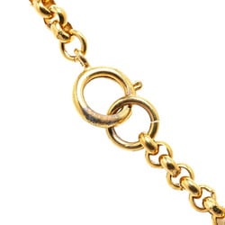 Chanel Coco Mark Heart Motif Necklace Gold Plated Women's CHANEL