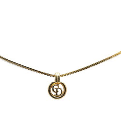 Christian Dior Dior CD Circle Necklace Gold Plated Women's