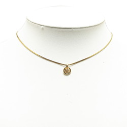 Christian Dior Dior CD Circle Necklace Gold Plated Women's