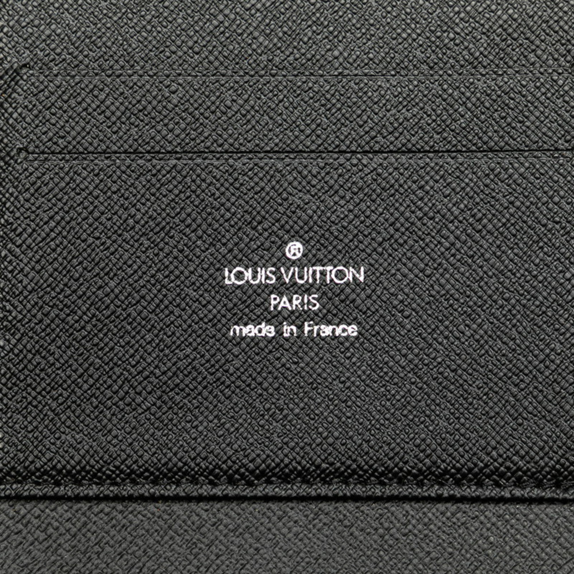 Louis Vuitton Taiga Organizer Atoll Long Wallet M30652 Ardoise Black PVC Leather Women's LOUIS VUITTON