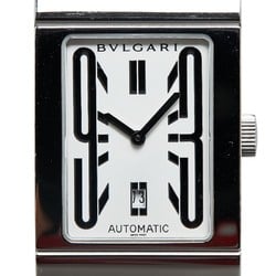 BVLGARI Rettangolo Watch RT45S Automatic White Dial Stainless Steel Men's