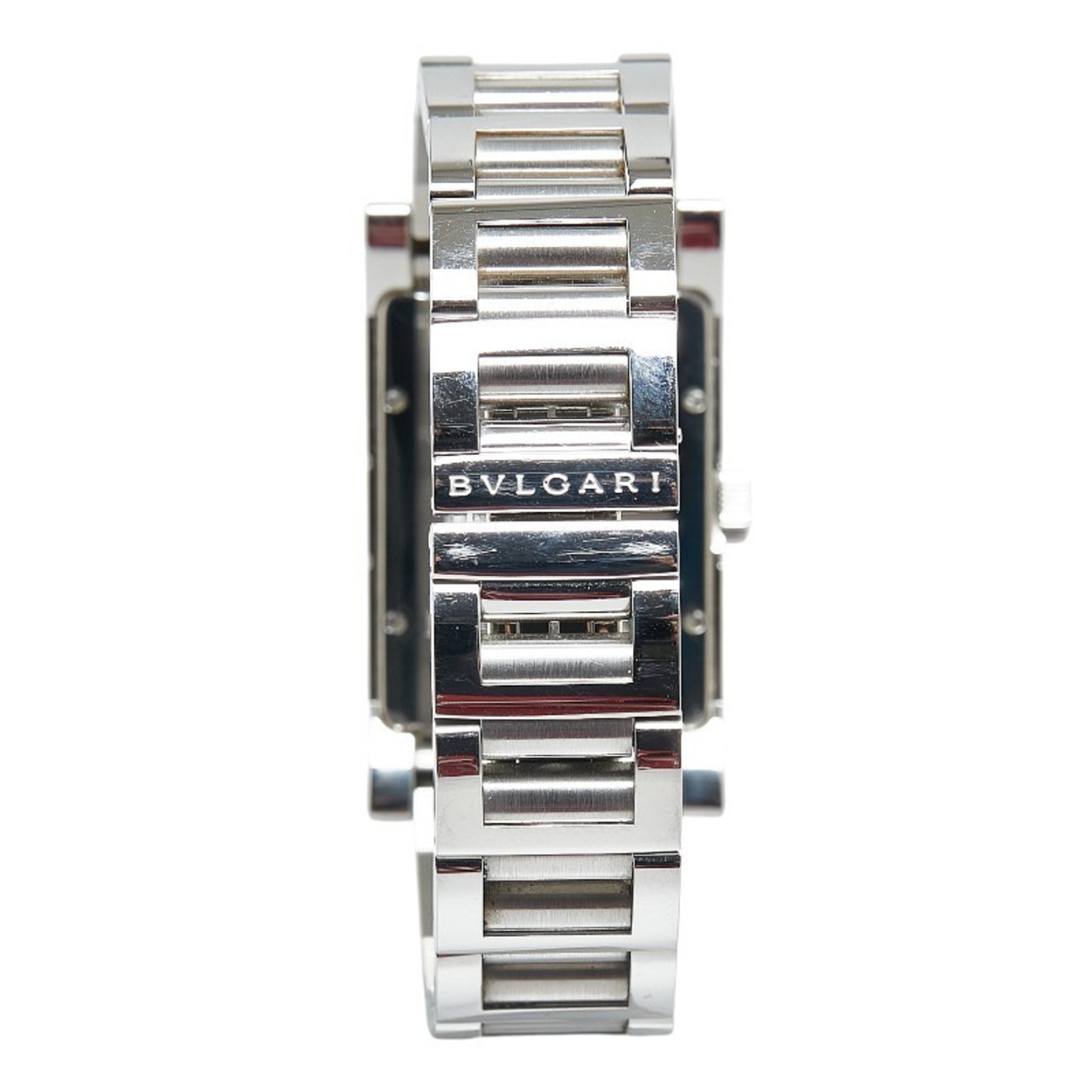 BVLGARI Rettangolo Watch RT45S Automatic White Dial Stainless Steel Men's