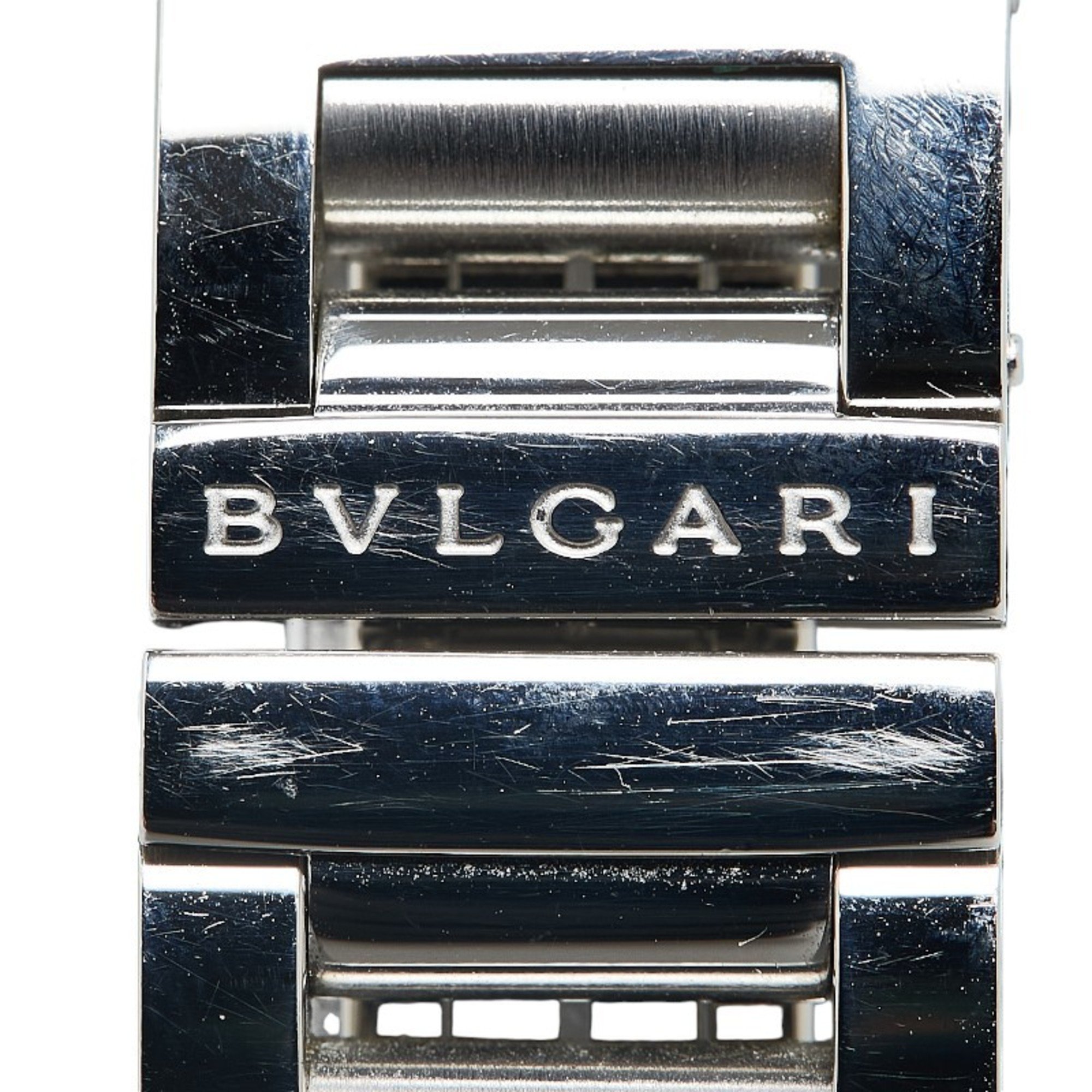 BVLGARI Rettangolo Watch RT45S Automatic White Dial Stainless Steel Men's