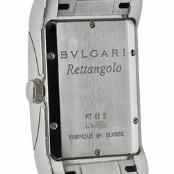 BVLGARI Rettangolo Watch RT45S Automatic White Dial Stainless Steel Men's