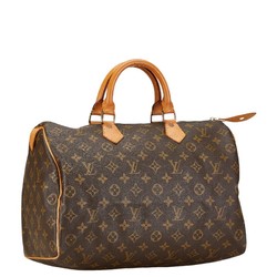 Louis Vuitton Monogram Speedy 35 Handbag Boston Bag M41107 Brown PVC Leather Women's LOUIS VUITTON