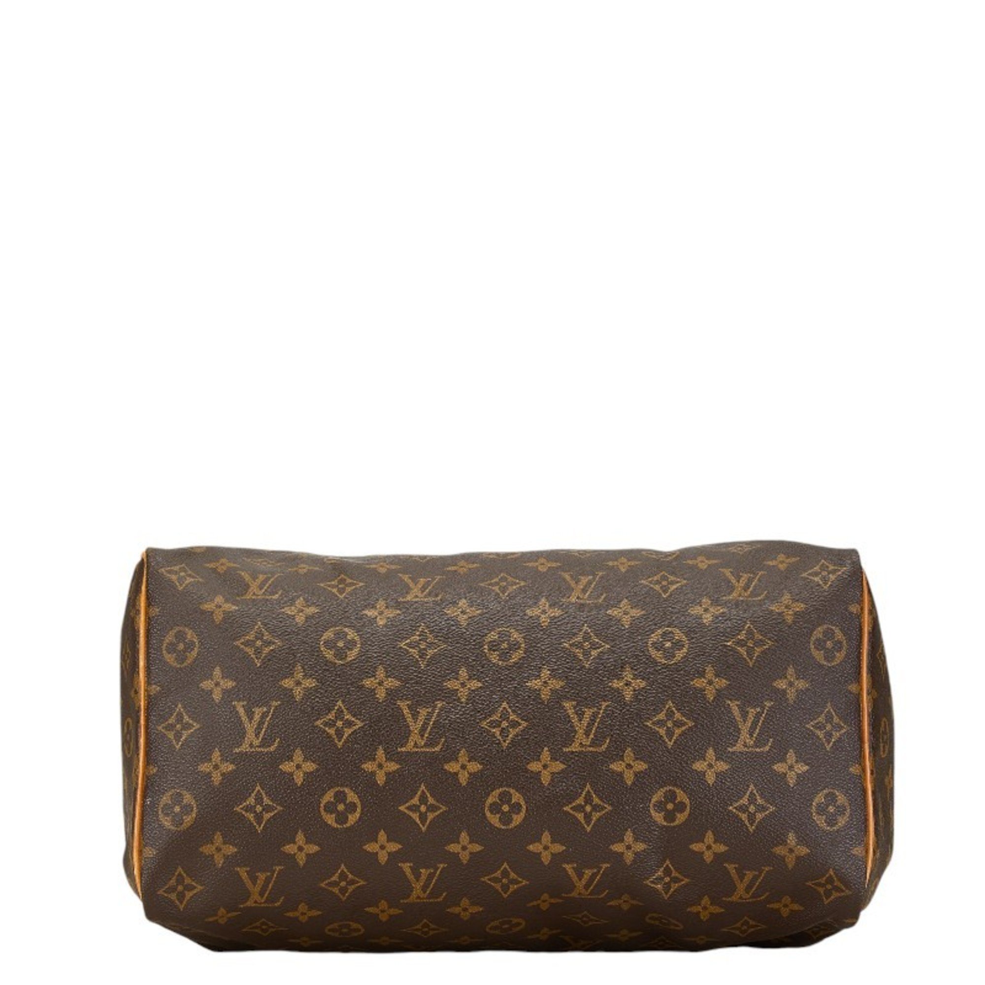 Louis Vuitton Monogram Speedy 35 Handbag Boston Bag M41107 Brown PVC Leather Women's LOUIS VUITTON