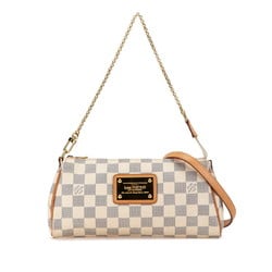 Louis Vuitton Damier Azur Eva Chain Shoulder Bag Handbag N55214 White PVC Leather Women's LOUIS VUITTON