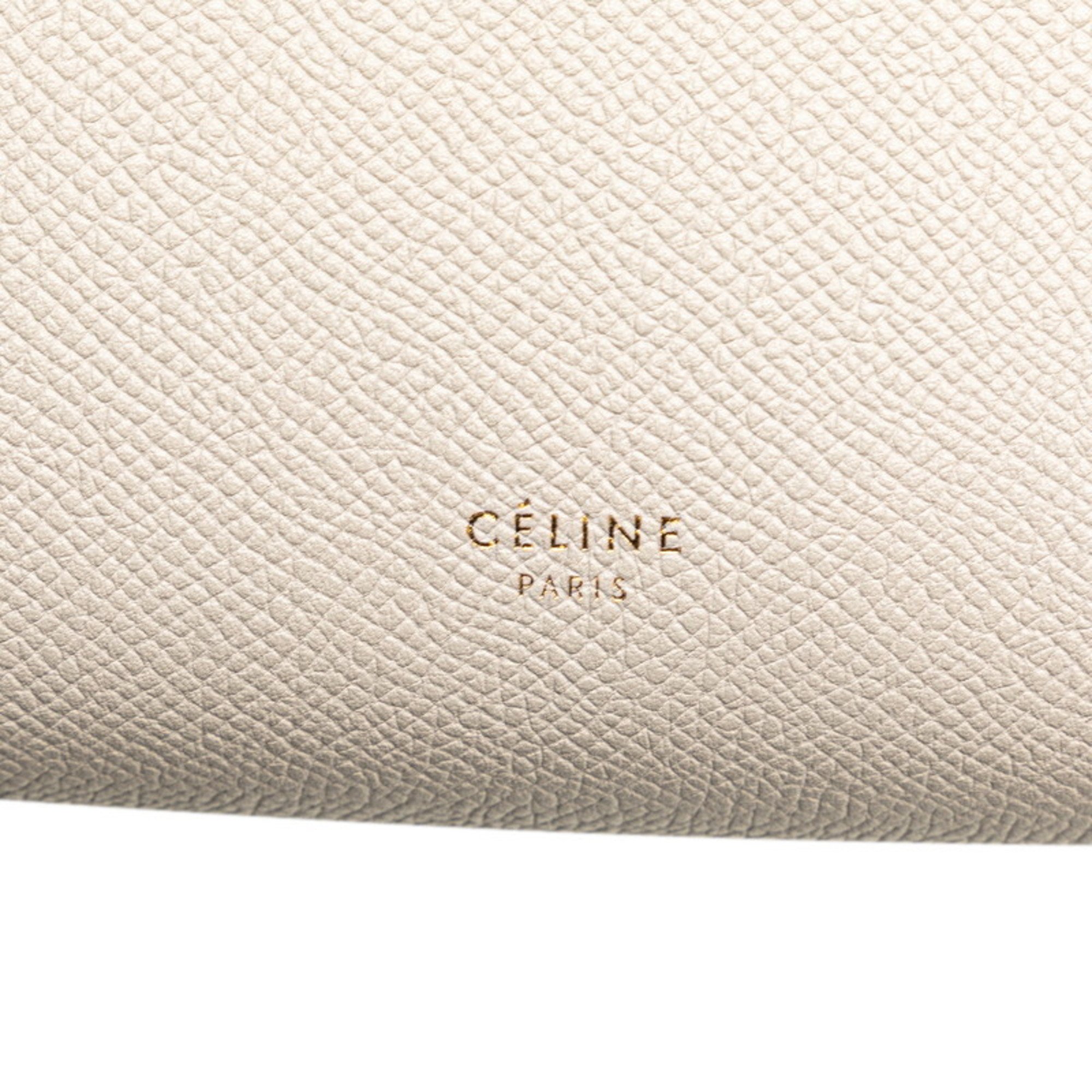 Celine Nano Belt Bag Handbag Shoulder S-GA-5107 Beige Leather Women's CELINE