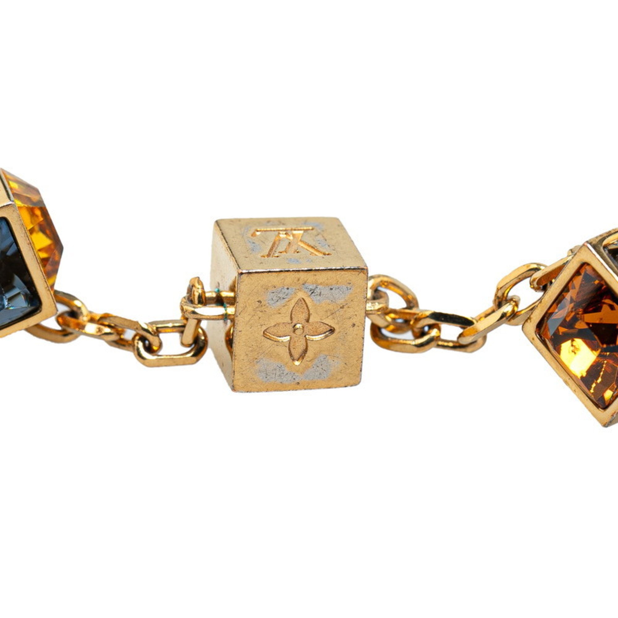 Louis Vuitton Bracelet Gamble M66998 Gold Multicolor Plated Women's LOUIS VUITTON