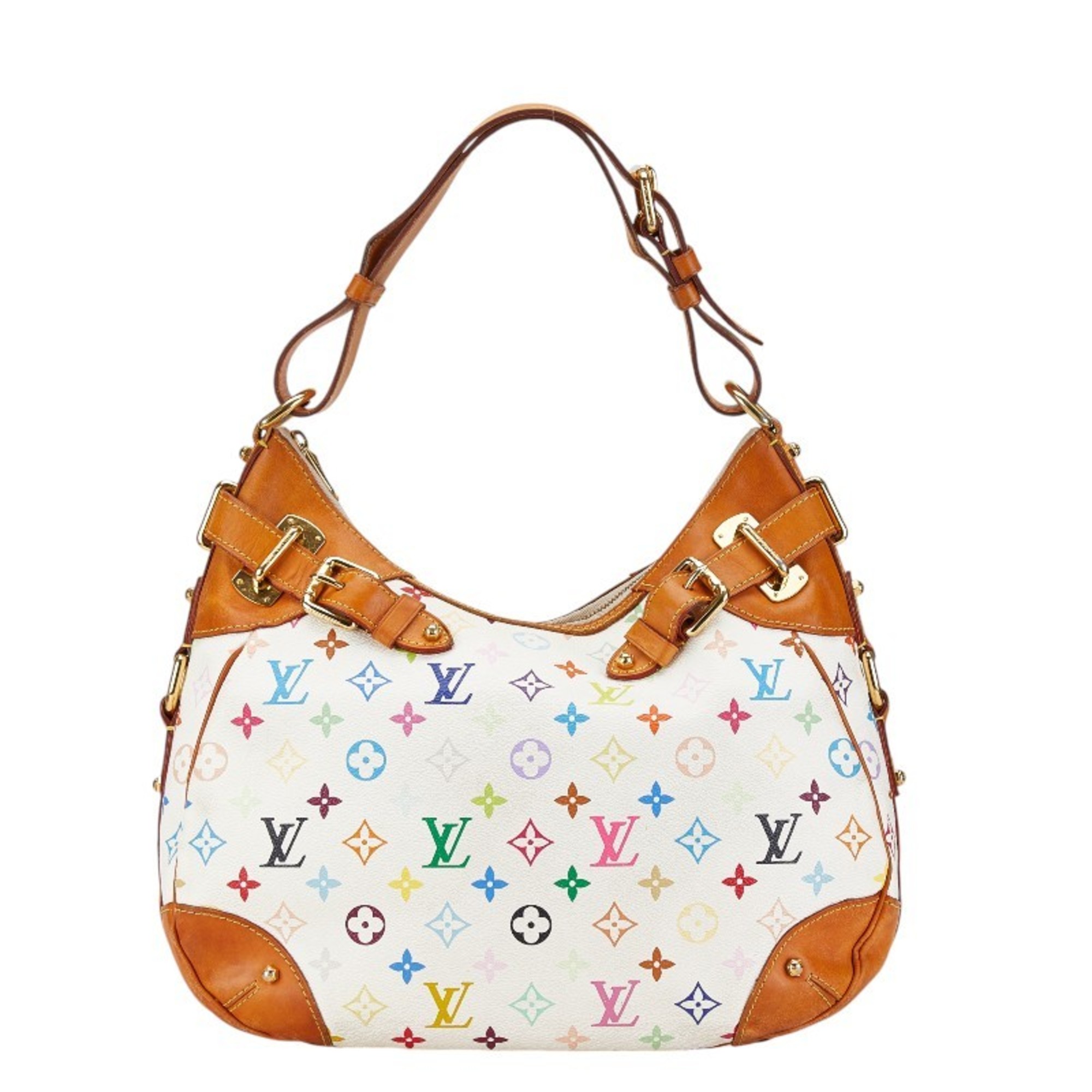 Louis Vuitton Monogram Multicolor Greta Bag M40195 Blanc White PVC Leather Women's LOUIS VUITTON