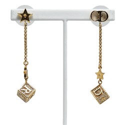 Christian Dior Dior rhinestone earrings, gold plated, for women