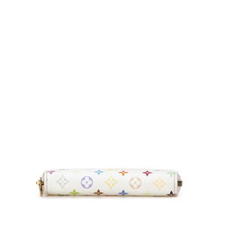 Louis Vuitton Monogram Multicolor Zippy Coin Purse Bi-fold Wallet Round M93741 Blanc White PVC Leather Women's LOUIS VUITTON