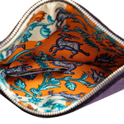 Hermes Serie Button Silk In-Pouch Purple Wool Women's HERMES