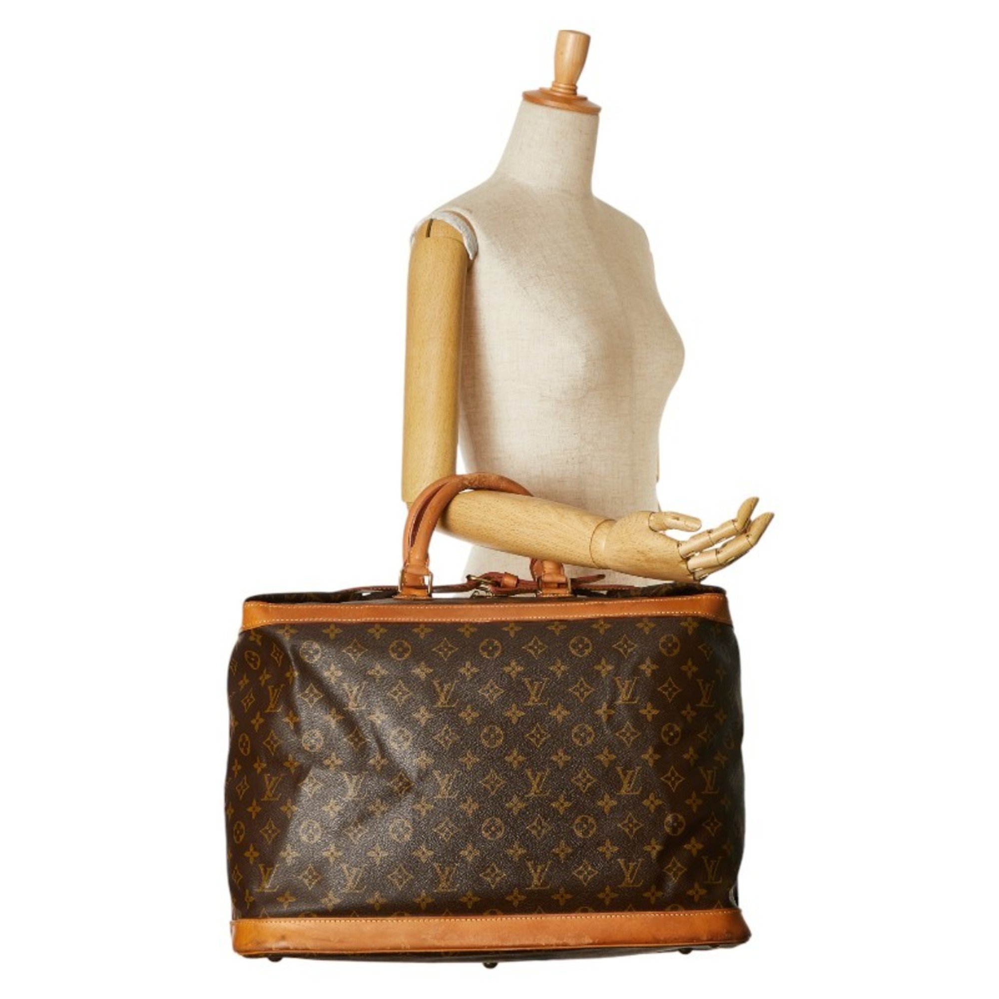 Louis Vuitton Monogram Cruiser Bag 45 Boston M41138 Brown PVC Leather Women's LOUIS VUITTON