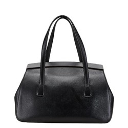 Salvatore Ferragamo Gancini Tote Bag Shoulder Black Leather Women's