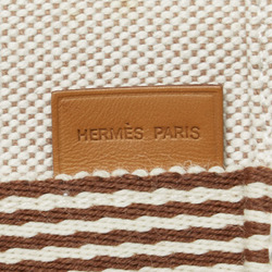 Hermes Air Line Tote PM Shoulder Bag Beige Brown Canvas Women's HERMES