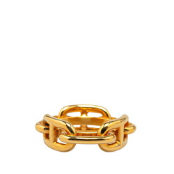 Hermes Chaine d'Ancre scarf ring, gold plated, for women, HERMES