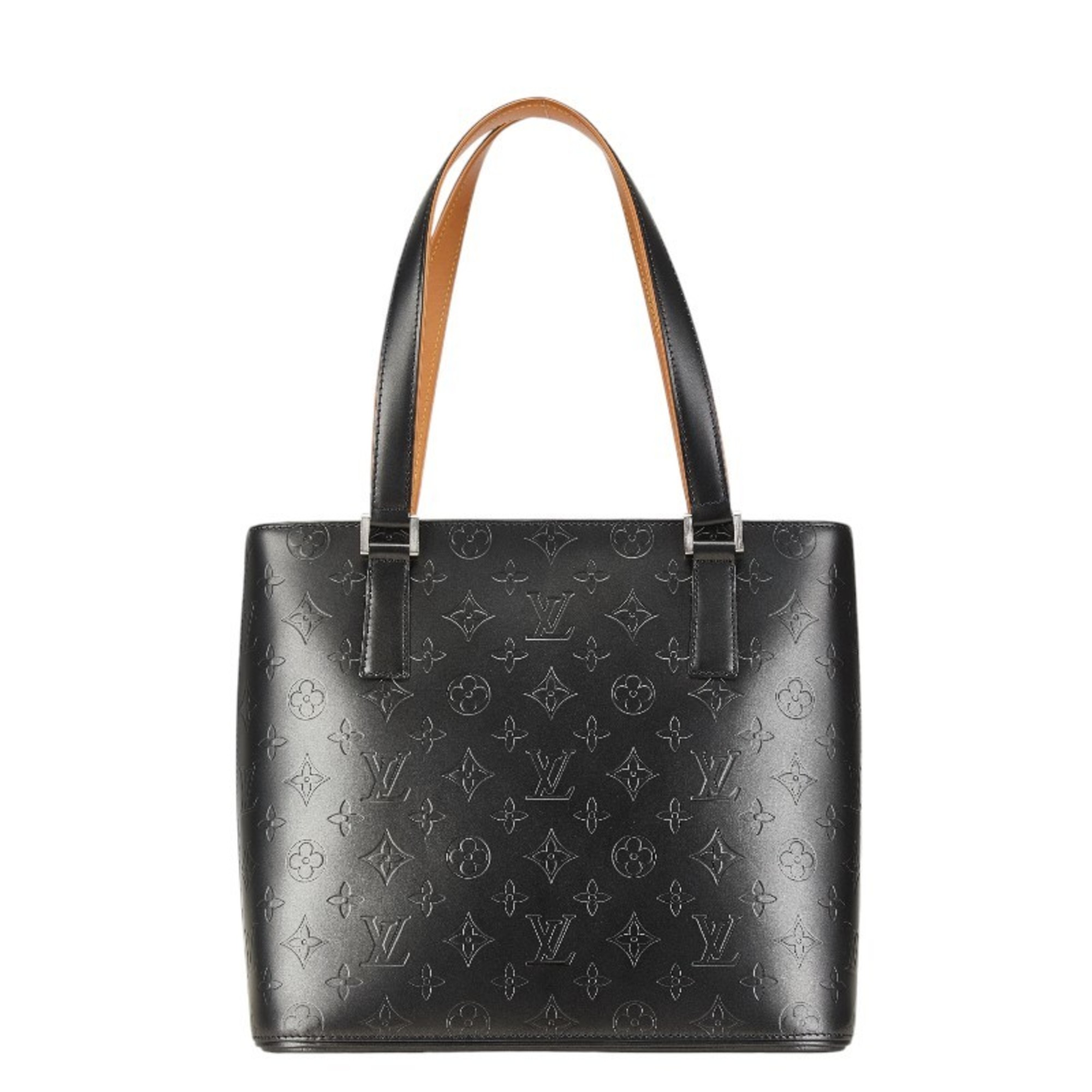 Louis Vuitton Monogram Matte Stockton Shoulder Bag Tote M55112 Noir Black Leather Women's LOUIS VUITTON