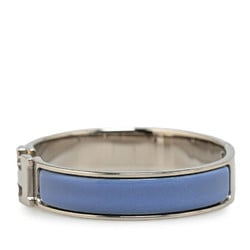 Hermes Click-Clack H PM Bangle Purple Silver Metal Women's HERMES