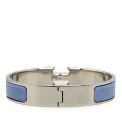 Hermes Click-Clack H PM Bangle Purple Silver Metal Women's HERMES