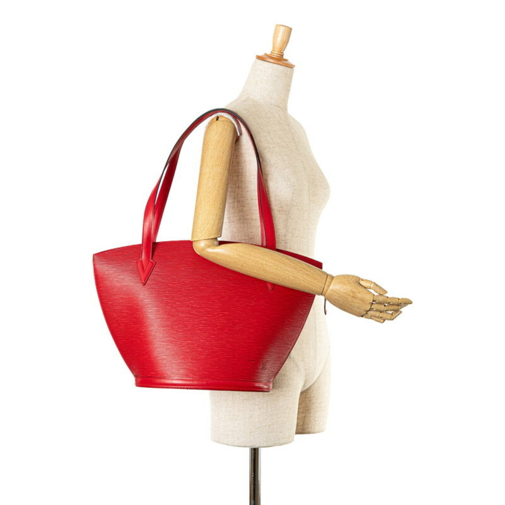 Louis Vuitton Epi Saint Jacques Shoulder Bag Tote M52267 Castilian Red Leather Women's LOUIS VUITTON