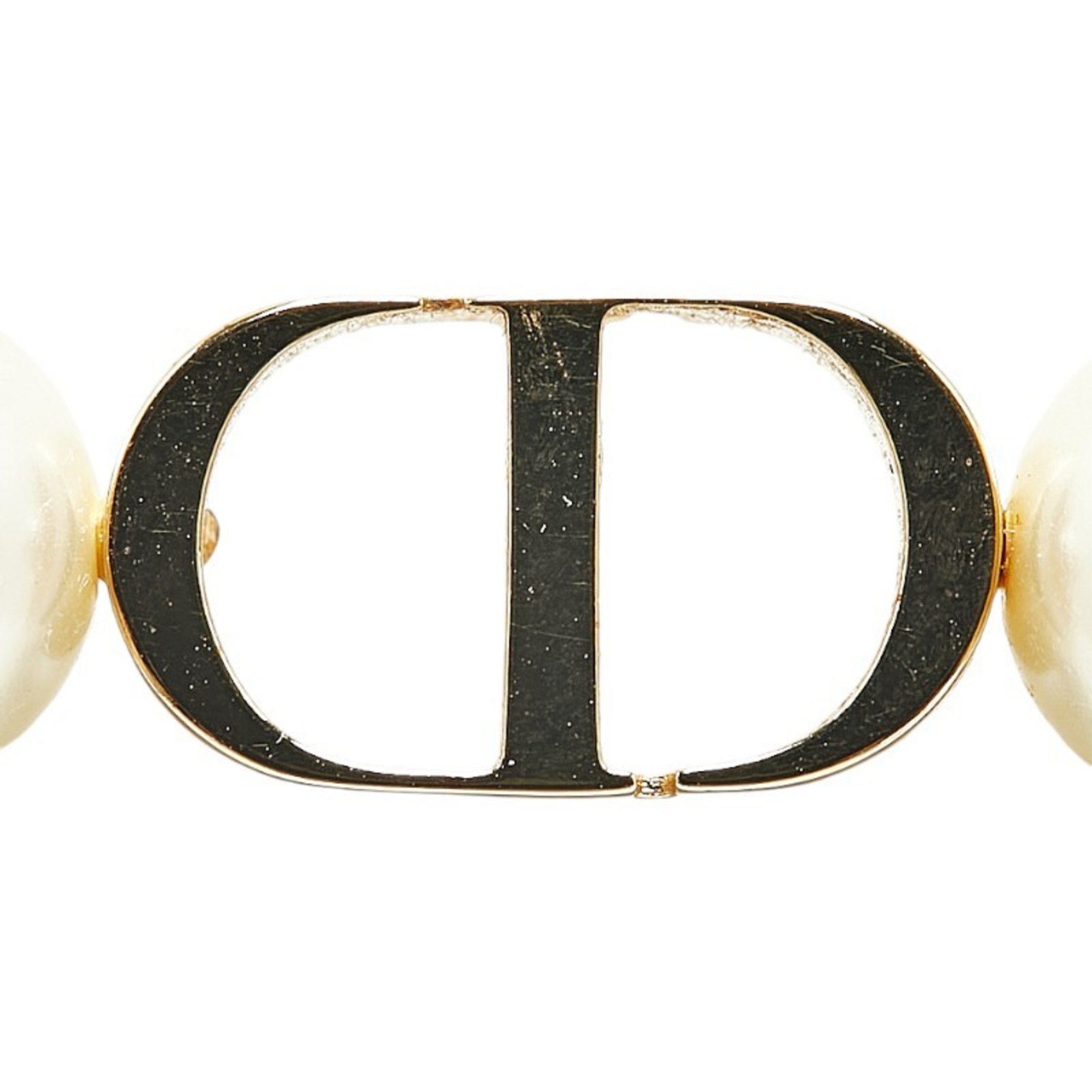 Christian Dior Dior 30 MONTAIGNE Resin Pearl Choker Necklace N1116MTGRS_D301 Gold Plated Women's