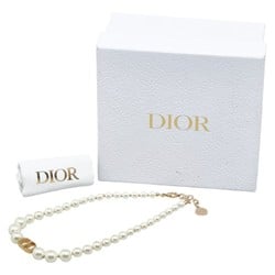 Christian Dior Dior 30 MONTAIGNE Resin Pearl Choker Necklace N1116MTGRS_D301 Gold Plated Women's