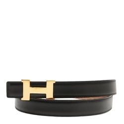 Hermes Constance H Buckle Belt Size: 70 Black Brown Leather Women's HERMES