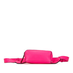 LOEWE Anagram Body Bag Waist Shoulder 032140 Pink Leather Women's