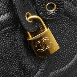 Chanel Coco Mark Shoulder Bag Vanity Black Caviar Skin Women's CHANEL