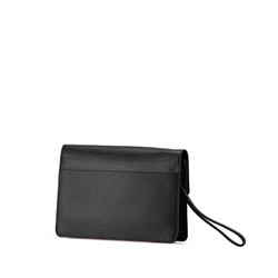 Louis Vuitton Taiga Selenga Clutch Bag Second M30782 Ardoise Black Leather Men's LOUIS VUITTON