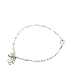 Chanel Coco Mark Ladybird Chain Bracelet Silver White Red Metal Women's CHANEL