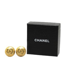 Chanel Coco Mark Earrings Gold Plated Women's CHANEL