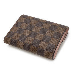 LOUIS VUITTON Louis Vuitton Damier Portefeuille Victorine Tri-fold Wallet Rose Ballerine Pink N61700