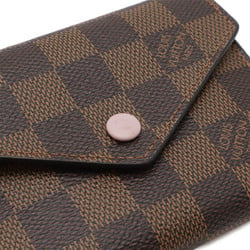 LOUIS VUITTON Louis Vuitton Damier Portefeuille Victorine Tri-fold Wallet Rose Ballerine Pink N61700