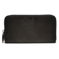 Berluti Itauba Neo Scritto Leather Long Zip Wallet Round Venezia Black