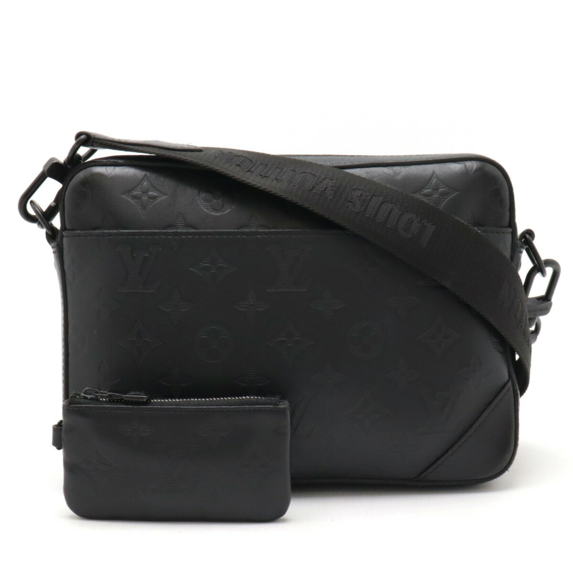 LOUIS VUITTON Louis Vuitton Monogram Shadow Duo Shoulder Bag Noir Black Coin M69827