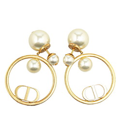 Christian Dior Dior CD fake pearl earrings gold plated for women