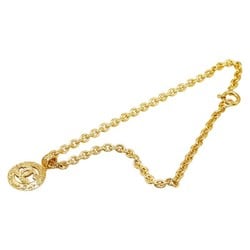 Chanel Coco Mark Round Necklace Gold Plated Women's CHANEL