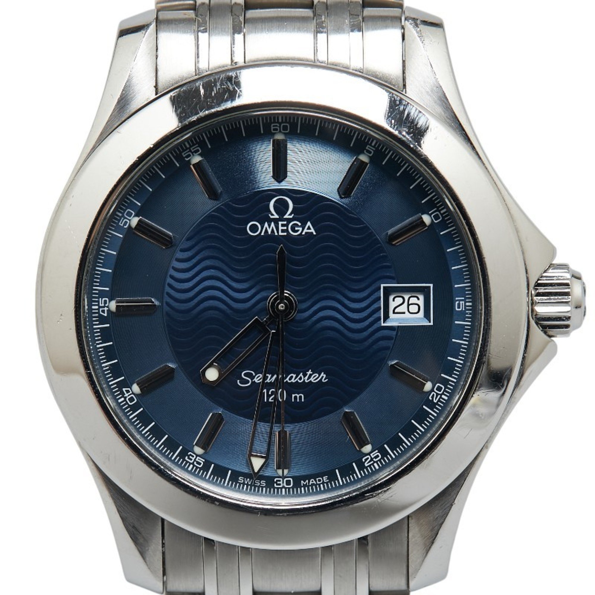 OMEGA Seamaster 120 Watch 2511.81 Quartz Blue Dial Stainless Steel Men's