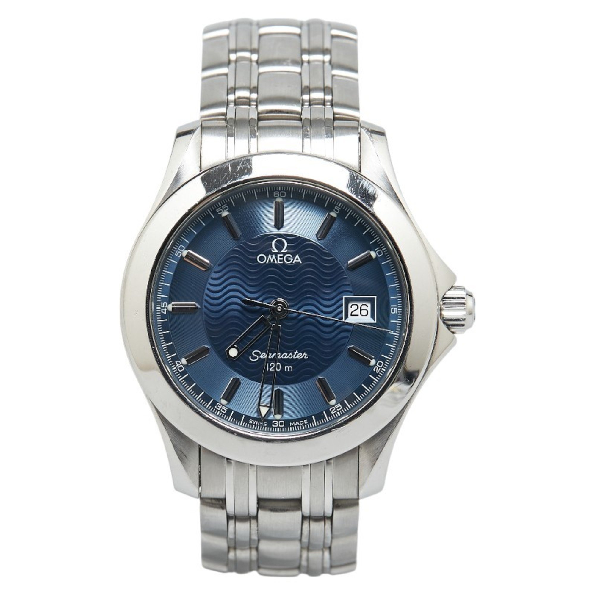 OMEGA Seamaster 120 Watch 2511.81 Quartz Blue Dial Stainless Steel Men's