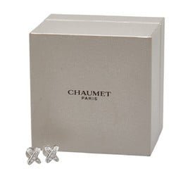 Chaumet Jeux de Liens Diamond Earrings Silver K18WG White Gold Women's